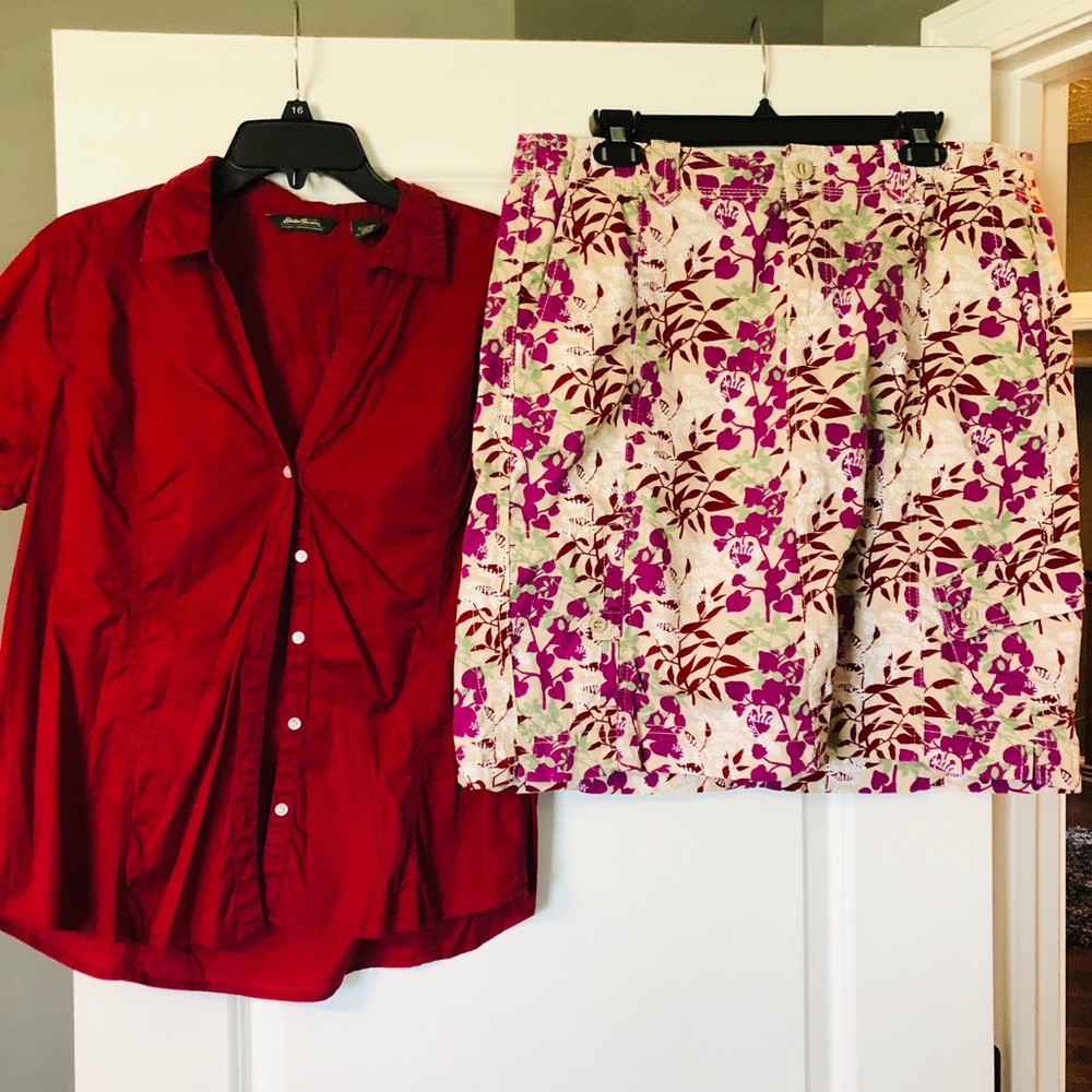 Skirt and top set